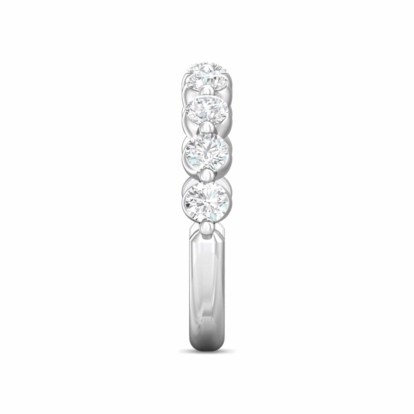 Platinum Single Prong Diamond Band