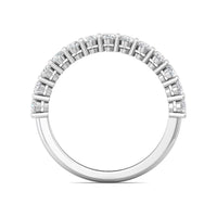 Platinum Oval Diamond Shared Prong Band