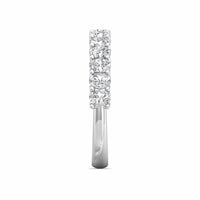 Platinum Oval Diamond Shared Prong Band