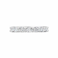 Platinum 7 Oval Diamond Shared Prong Band