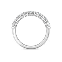 Platinum 7 Oval Diamond Shared Prong Band