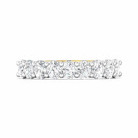 18K Yellow Gold & Platinum Oval Diamond Band