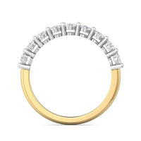 18K Yellow Gold & Platinum Oval Diamond Band