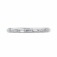 Platinum Baguette Diamond Shared Prong Band