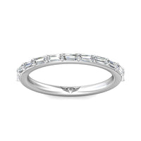 Platinum Baguette Diamond Shared Prong Band