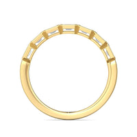 18K Yellow Gold Bezel Set Diamond Band