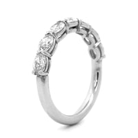 Platinum Grand Aire 7 Stone Oval Shaped Diamond Band