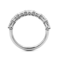 Platinum Grand Aire 7 Stone Oval Shaped Diamond Band