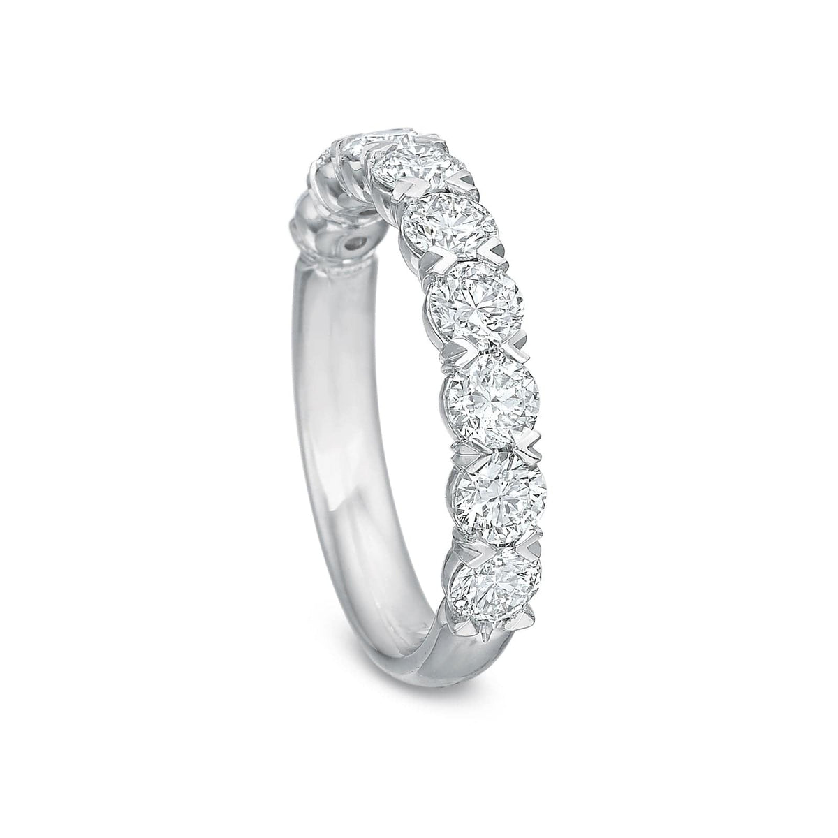 Platinum Prong Diamond Band