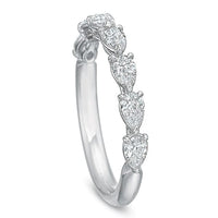 Platinum Grande Aire Pear Shaped Diamond Band