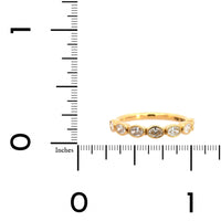 18K Yellow Gold Bezel Set Diamond Band