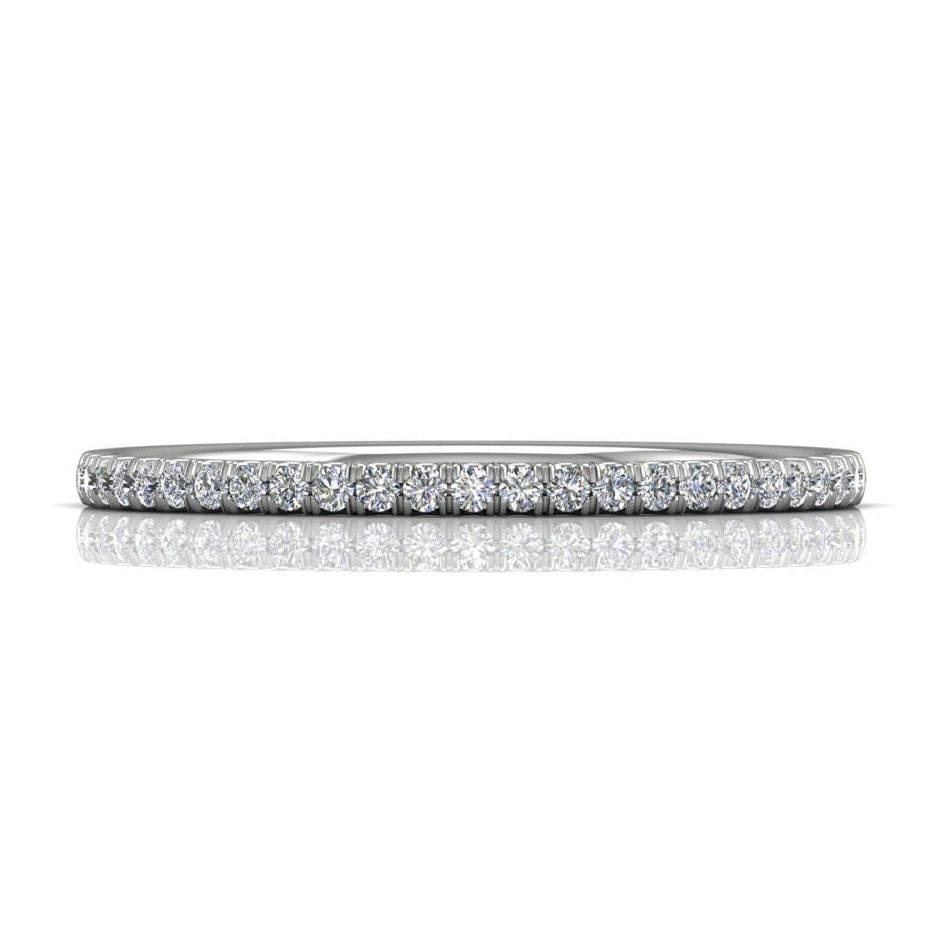 18K White Gold Micro Pave Diamond Flyerfit Band