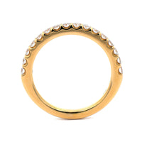 18K Yellow Gold Modern Aire Shared Prong Diamond Band