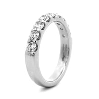 Platinum Modern Aire Shared Prong Round Diamond Band