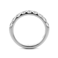Platinum Modern Aire Shared Prong Round Diamond Band