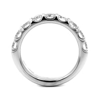 Platinum Modern Aire Shared Prong Round Diamond Band