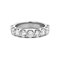 Platinum Modern Aire Shared Prong Round Diamond Band