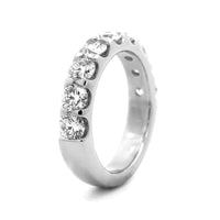 Platinum Modern Aire Shared Prong Round Diamond Band