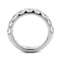 Platinum Modern Aire Shared Prong Round Diamond Band