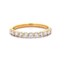 18K Yellow Gold Classic Shared Prong Diamond Band