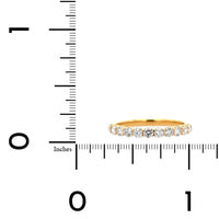 18K Yellow Gold Classic Shared Prong Diamond Band