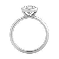 Platinum Bezel-Set Engagement Ring Setting