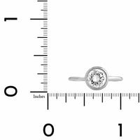 Platinum Bezel-Set Engagement Ring Setting
