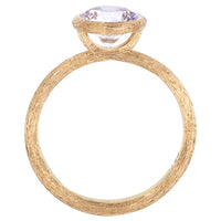 18K Yellow Gold Bezel-Set Engagement Ring Setting