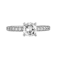 Platinum Prong Set Engagement Ring Setting