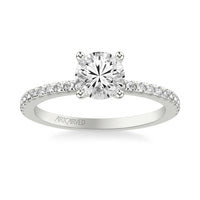 Platinum Shared Prong Diamond Engagement Ring Setting