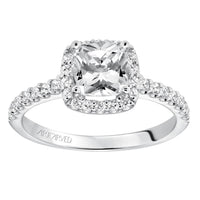Platinum Layla Diamond Halo Engagement Ring Setting