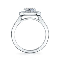 18K White Gold Vintage Style Engagement Ring Setting