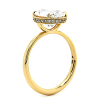 18K Yellow Gold Oval Engagement Ring Setting
