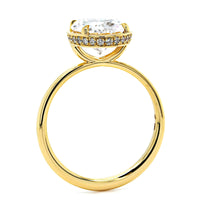 18K Yellow Gold Oval Engagement Ring Setting