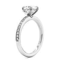 Platinum Double Claw Prong Engagement Ring Setting