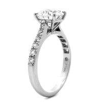 Platinum Round Diamond Engagement Ring Setting