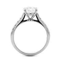 Platinum Round Diamond Engagement Ring Setting