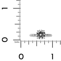 Platinum Round Diamond Engagement Ring Setting