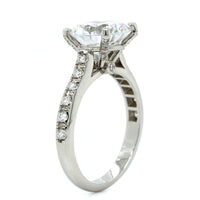 Platinum French Set Diamond Engagement Ring Setting