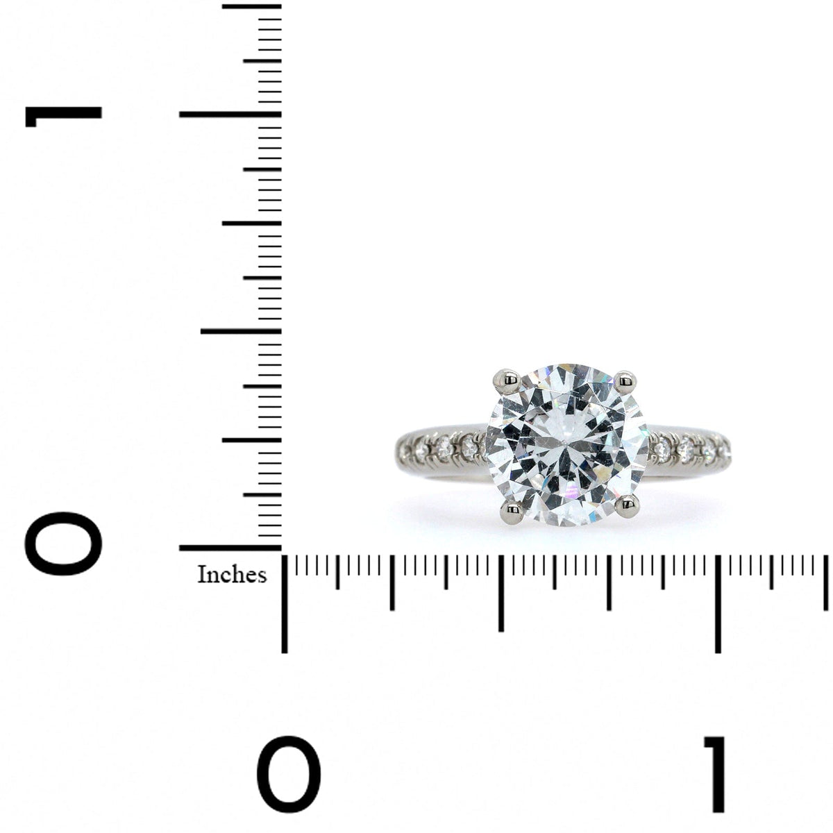 Platinum French Set Diamond Engagement Ring Setting