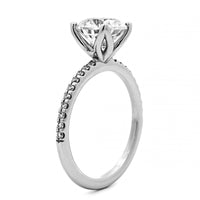 Platinum Round Diamond Engagement Ring Setting