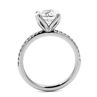 Platinum Round Diamond Engagement Ring Setting
