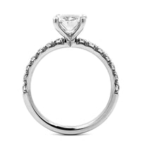 Platinum Shared Prong Oval Diamond Engagement Ring Setting
