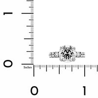 Platinum Shared Prong Round Diamond Engagement Ring Setting