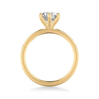 18K Yellow Gold 4 Prong Pear Shaped Diamond Engagement Ring Setting