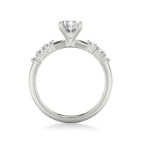 Platinum 4 Prong Round Diamond Engagement Ring Setting