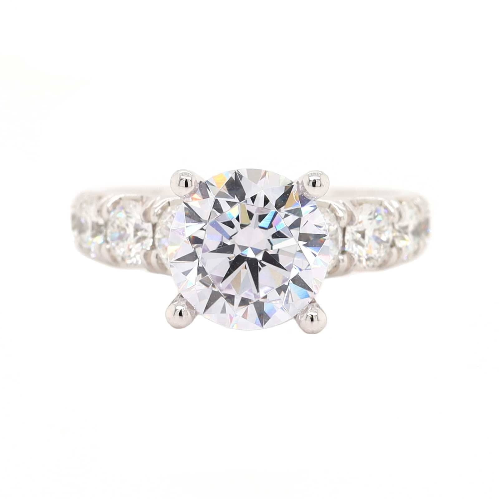 Platinum Graduated Round Diamond Engagement Ring Setting – Long's Jewelers