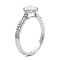 18K White Gold Hidden Diamond Engagement Ring Setting