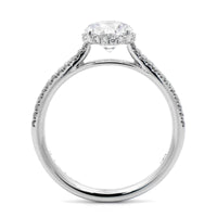 18K White Gold Hidden Diamond Engagement Ring Setting