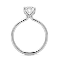 18K White Gold 4 Prong Solitaire Oval Diamond Engagement Ring Setting